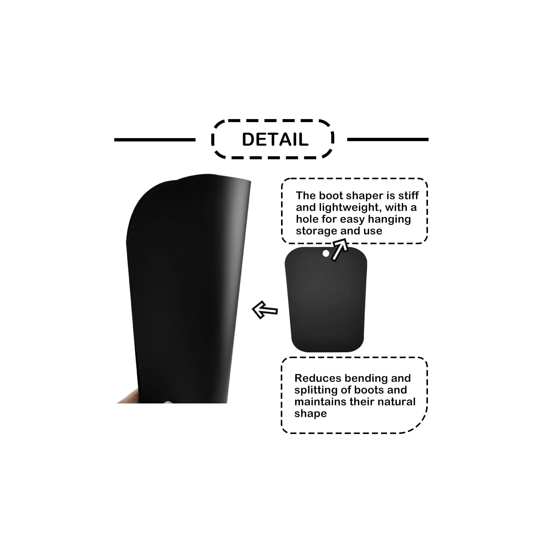 Boot Shaper Form Inserts 12PCS/6 Pairs Support Shape Shoe Tree Tall Short Boot Shaper Support for Women and Men Black 12 Inch