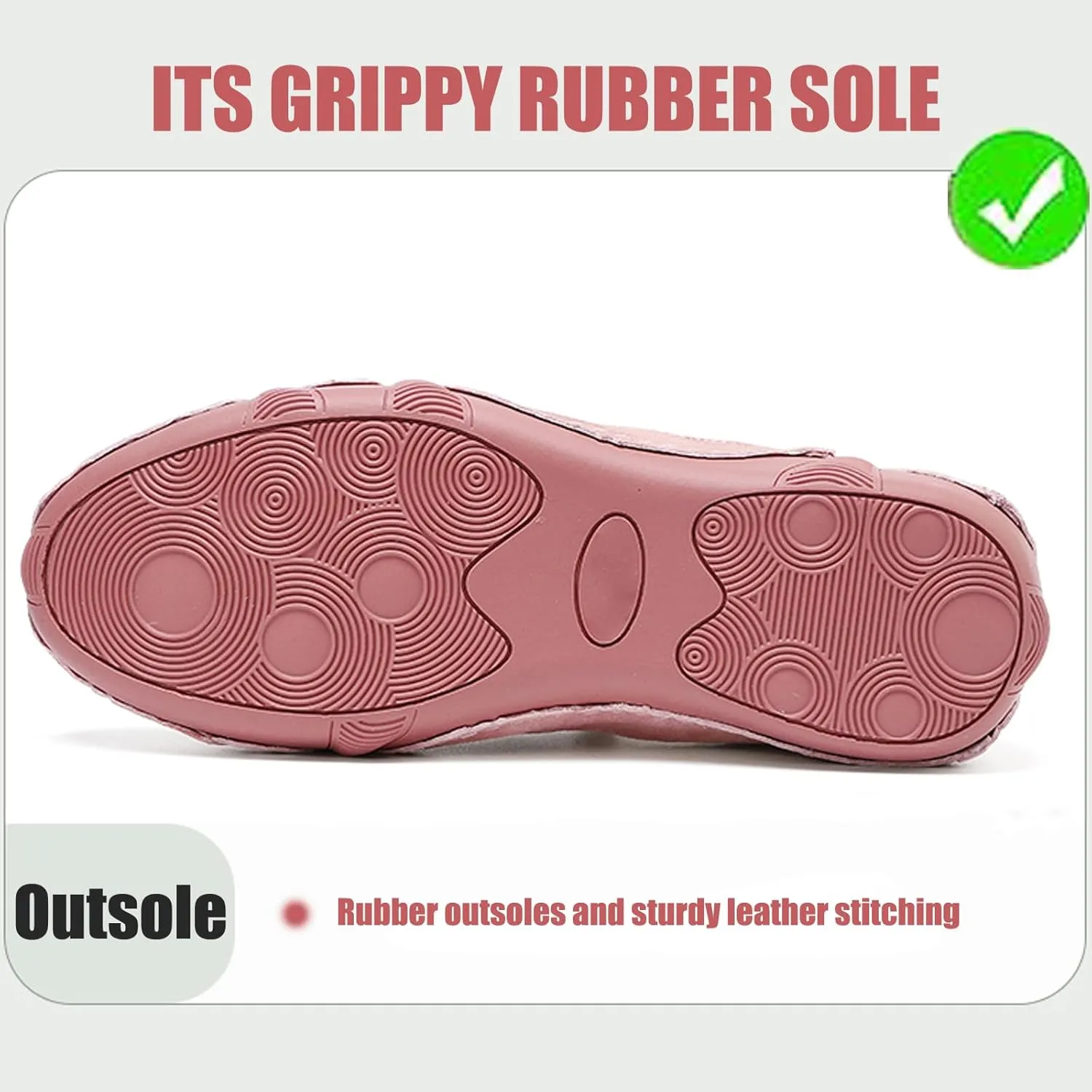 Boxpopla Women's Leather Outdoor Mesh Trail Shoes for Hiking & Walking Unisex Non-Slip Slip On Lightweight Sneakers Breathable Comfort Soft Summer Sports Driving Shoes