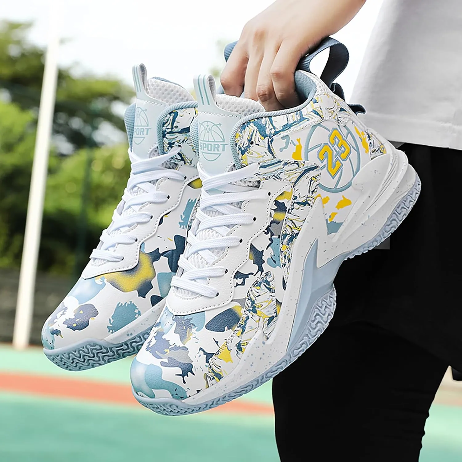Boys Basketball Shoes Breathable Indoor Athletic Shoes Youth Outdoor Fashion Sneakers Comfortable Basketball Shoes for Girls