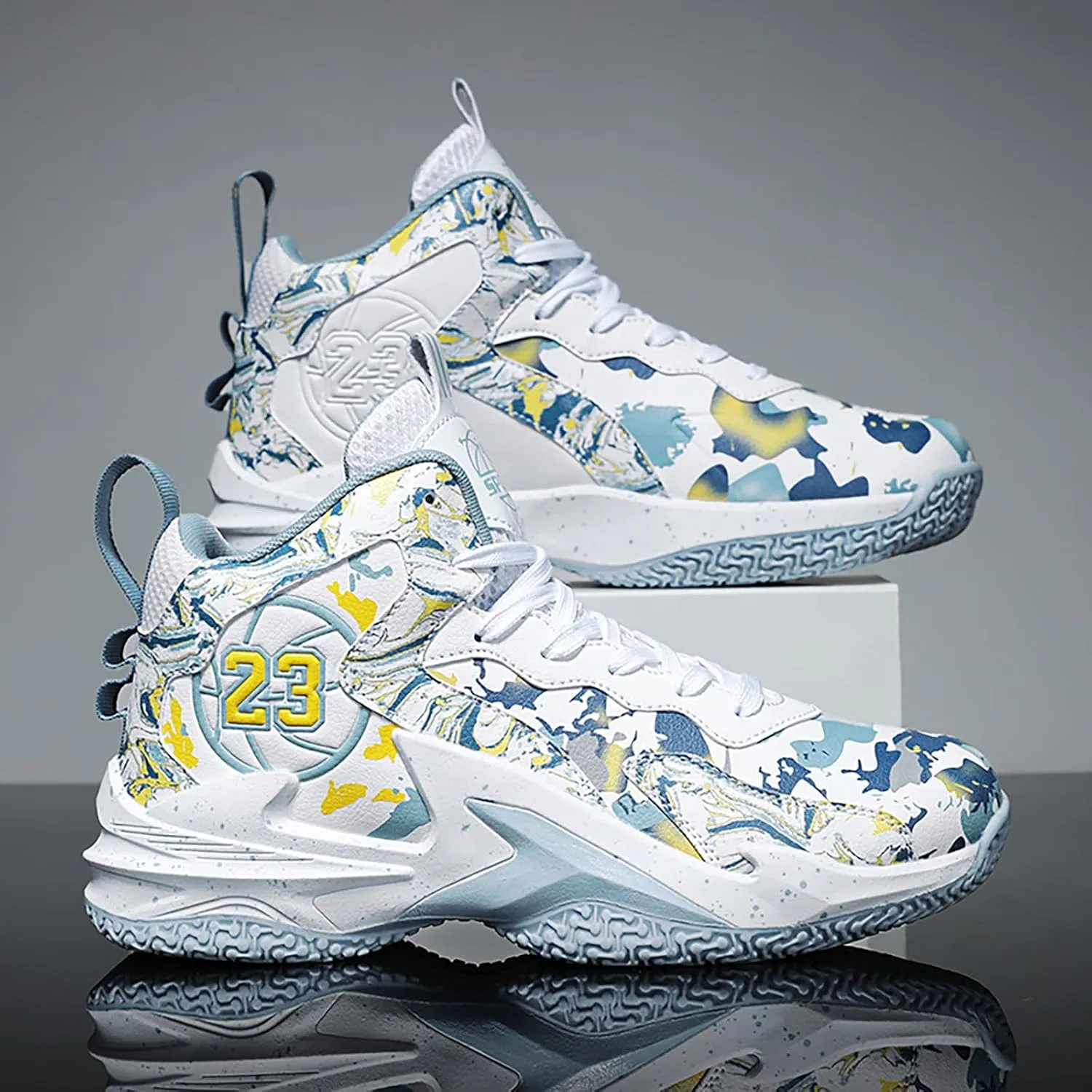 Boys Basketball Shoes Breathable Indoor Athletic Shoes Youth Outdoor Fashion Sneakers Comfortable Basketball Shoes for Girls
