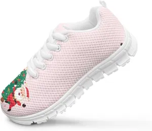 Boys Girls Christmas Mesh Sneaker Non Slip Breathable Sports Running Tennis Shoe Lace-up Casual Walking Shoe US11-5