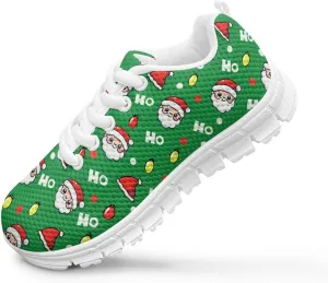 Boys Girls Christmas Mesh Sneaker Non Slip Breathable Sports Running Tennis Shoe Lace-up Casual Walking Shoe US11-5