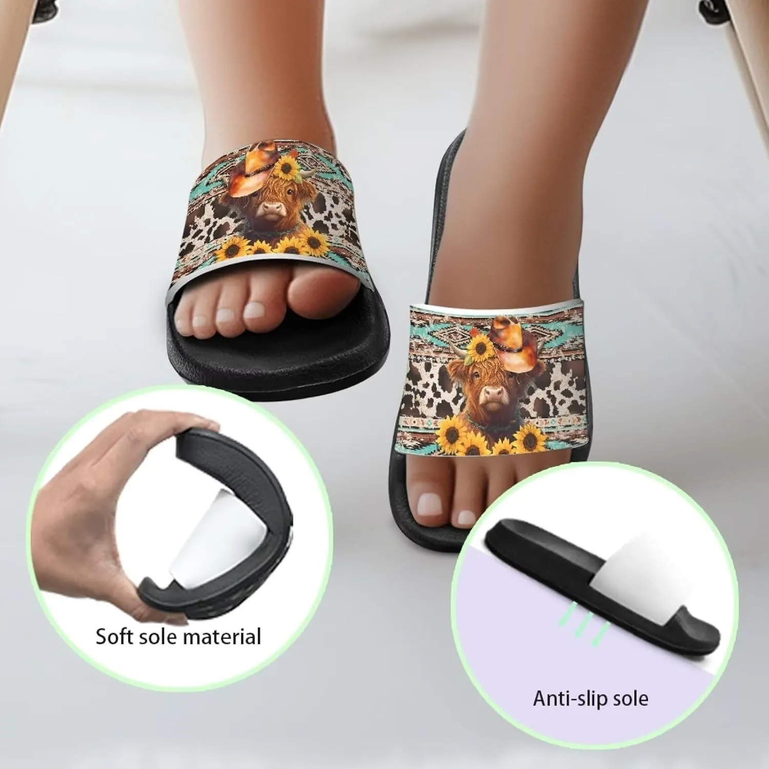 Boys Sandals with EVA Soft Sole Lightweight Slip-On Beach Slippers