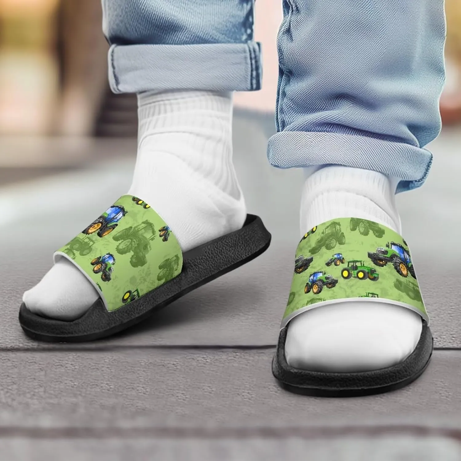 Boys Sandals with EVA Soft Sole Lightweight Slip-On Beach Slippers