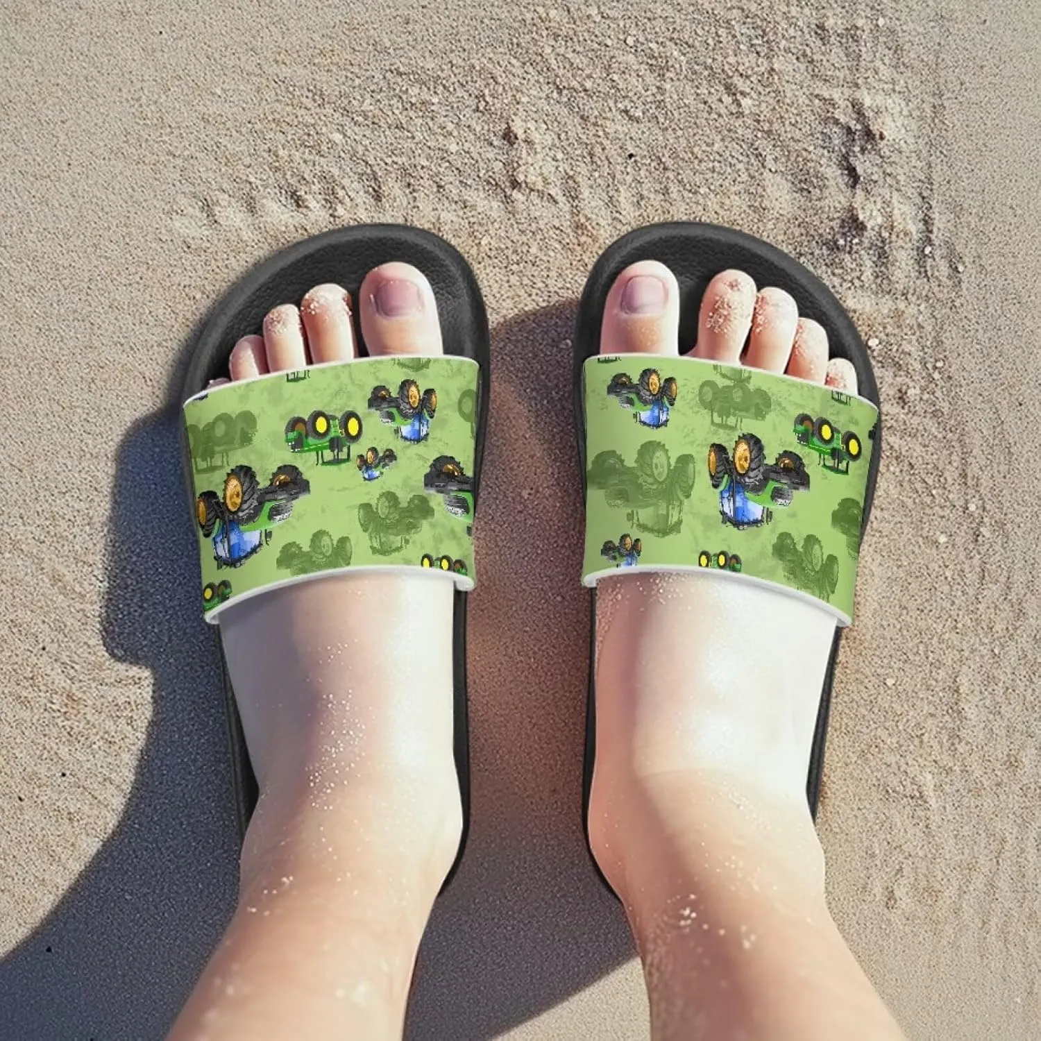 Boys Sandals with EVA Soft Sole Lightweight Slip-On Beach Slippers