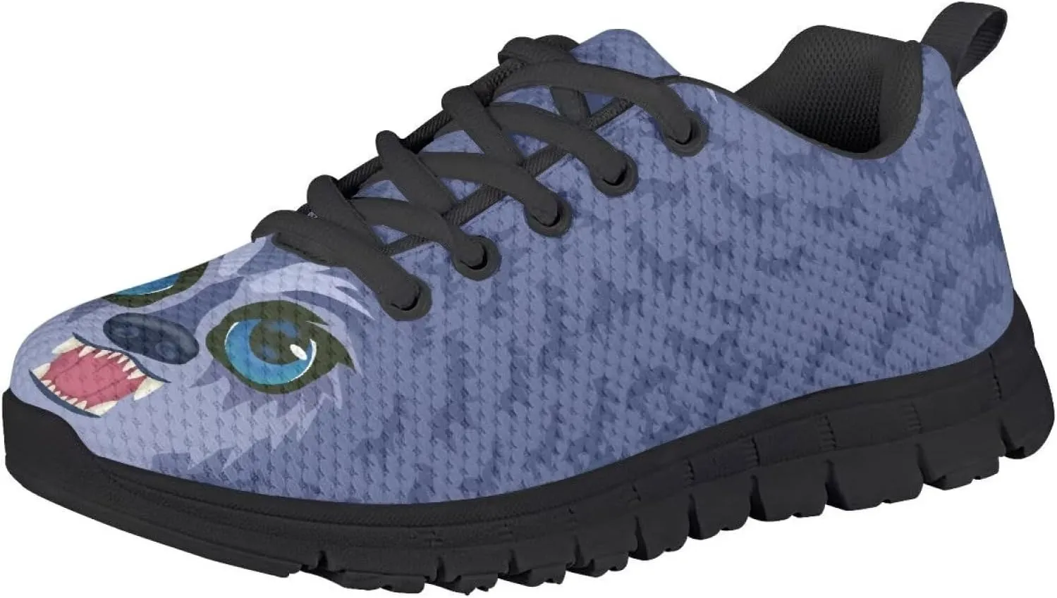 Boys Tennis Shoes Mesh Running Sport Shoe Animal Print Sneaker Lightweight Breathable Lace Up Athletic Shoes US11-5