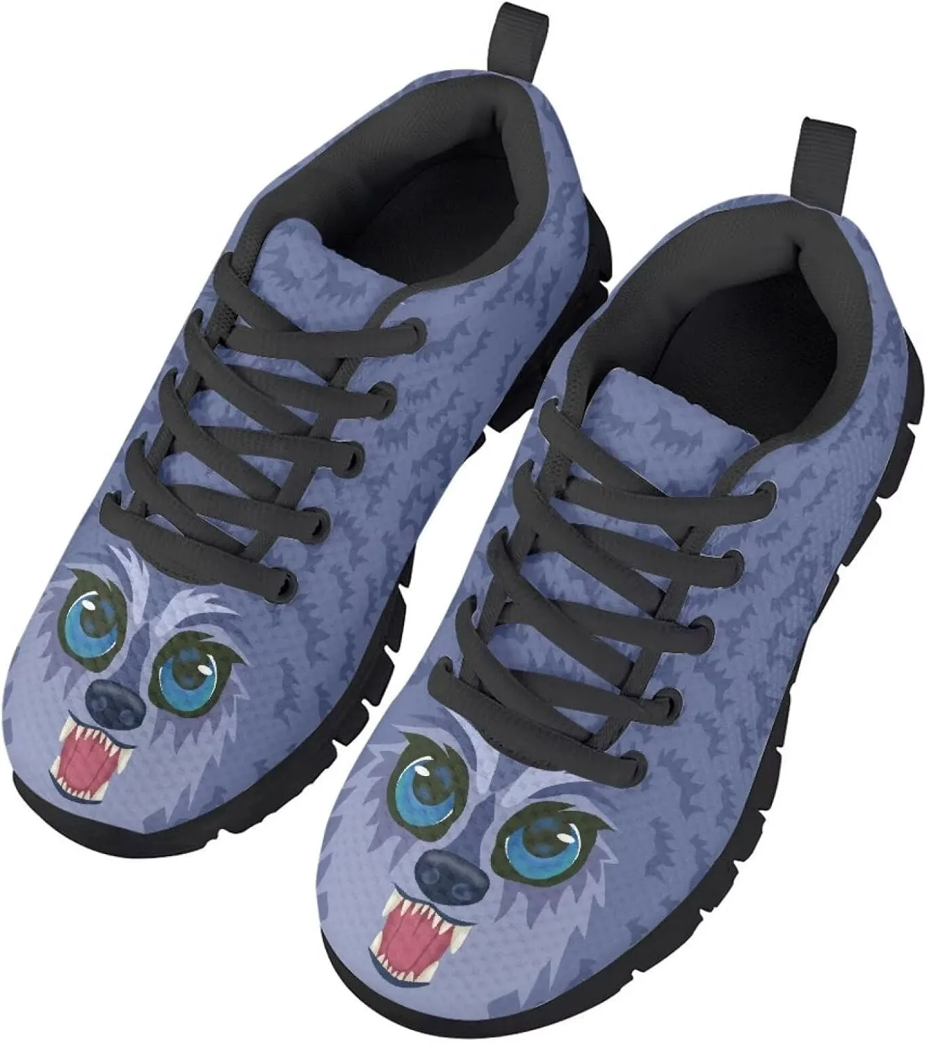 Boys Tennis Shoes Mesh Running Sport Shoe Animal Print Sneaker Lightweight Breathable Lace Up Athletic Shoes US11-5