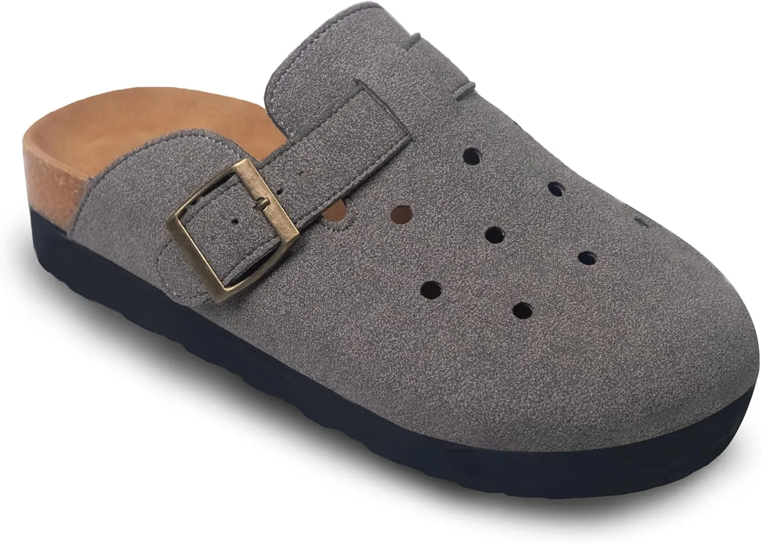 Breathable Women’s Clogs Ventilated Hollow Design Mules with Soft Cork Footbed and Arch Support