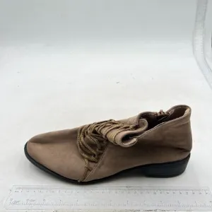 Brown Women's Lace Up Ankle Boots Casual Comfortable Lightweight Walking Shoes