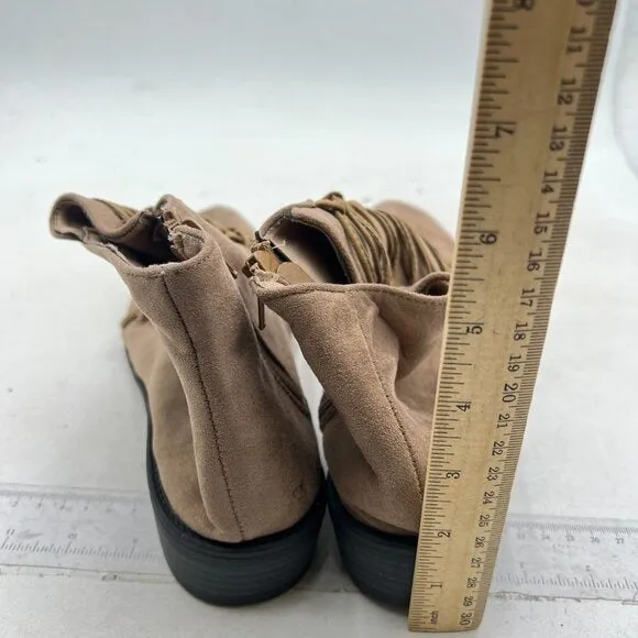 Brown Women's Lace Up Ankle Boots Casual Comfortable Lightweight Walking Shoes