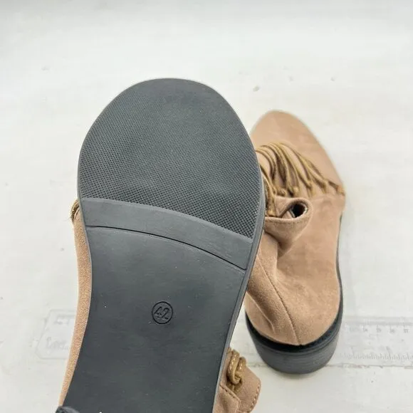 Brown Women's Lace Up Ankle Boots Casual Comfortable Lightweight Walking Shoes