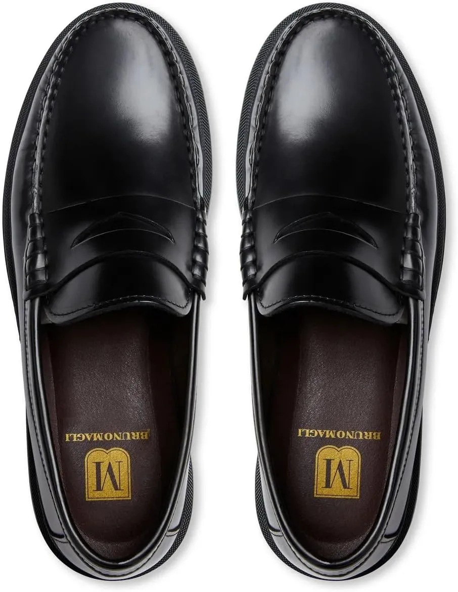 Bruno Magli Men's Mello Luxurious Italian Leather, Easy Slip On Shoes, Black
