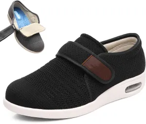 bumuam Diabetic Shoes for Elderly Men,Adjustable Closure for Arthritis Swollen Edema Plantar Fasciitis Swollen Feet Walking Shoes