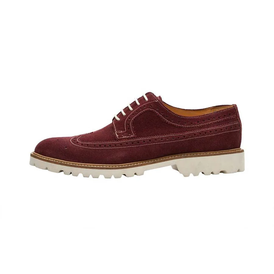 Burgundy Suede Lightweight Casual Derby
