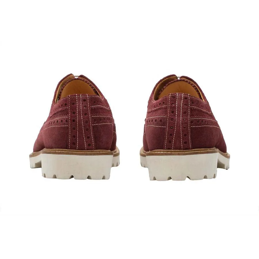 Burgundy Suede Lightweight Casual Derby