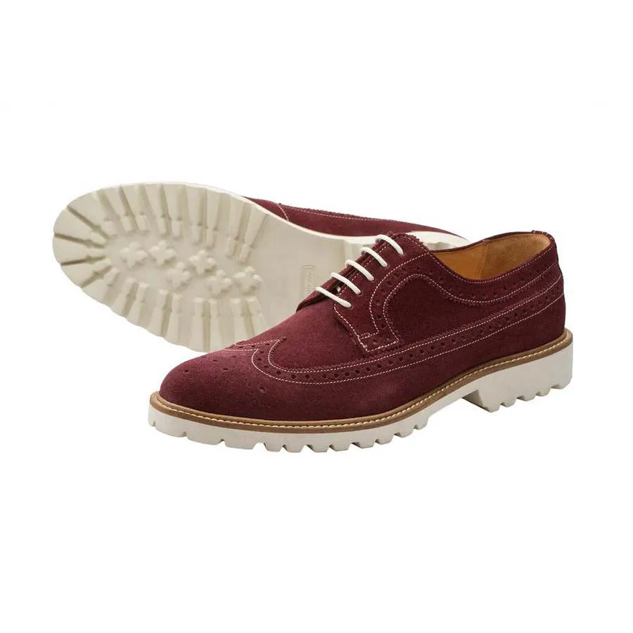 Burgundy Suede Lightweight Casual Derby