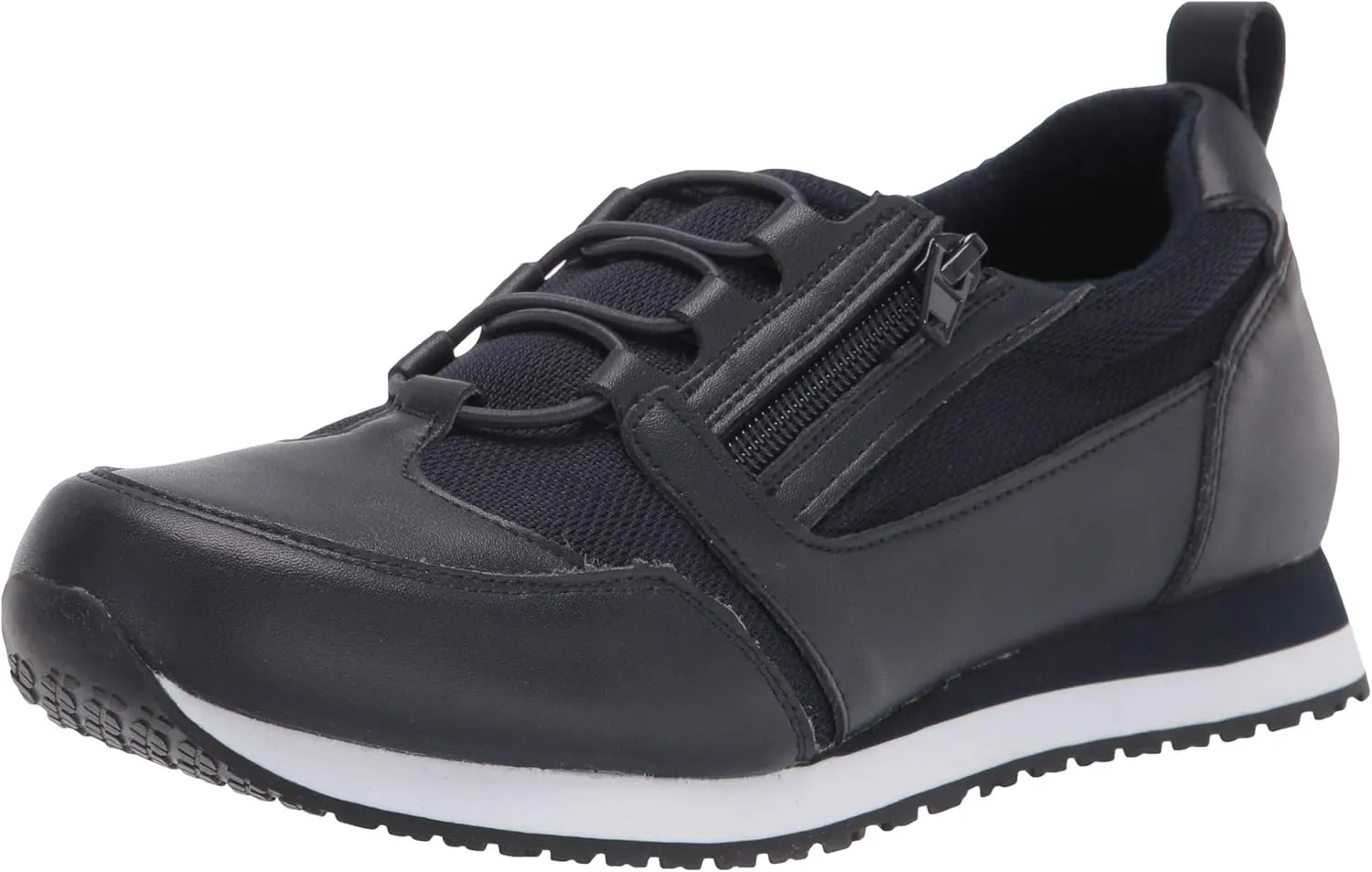 by Easy Street womens Mckinley Clog, Navy Leather/Mesh, 8 US