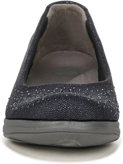 BZees Women's Golden Bright Machine Washable Slip on Loafer Sneaker