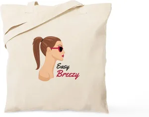 CafePress Easy Breezy Tote Bag Reusable Natural Beige Canvas Shopping Bag