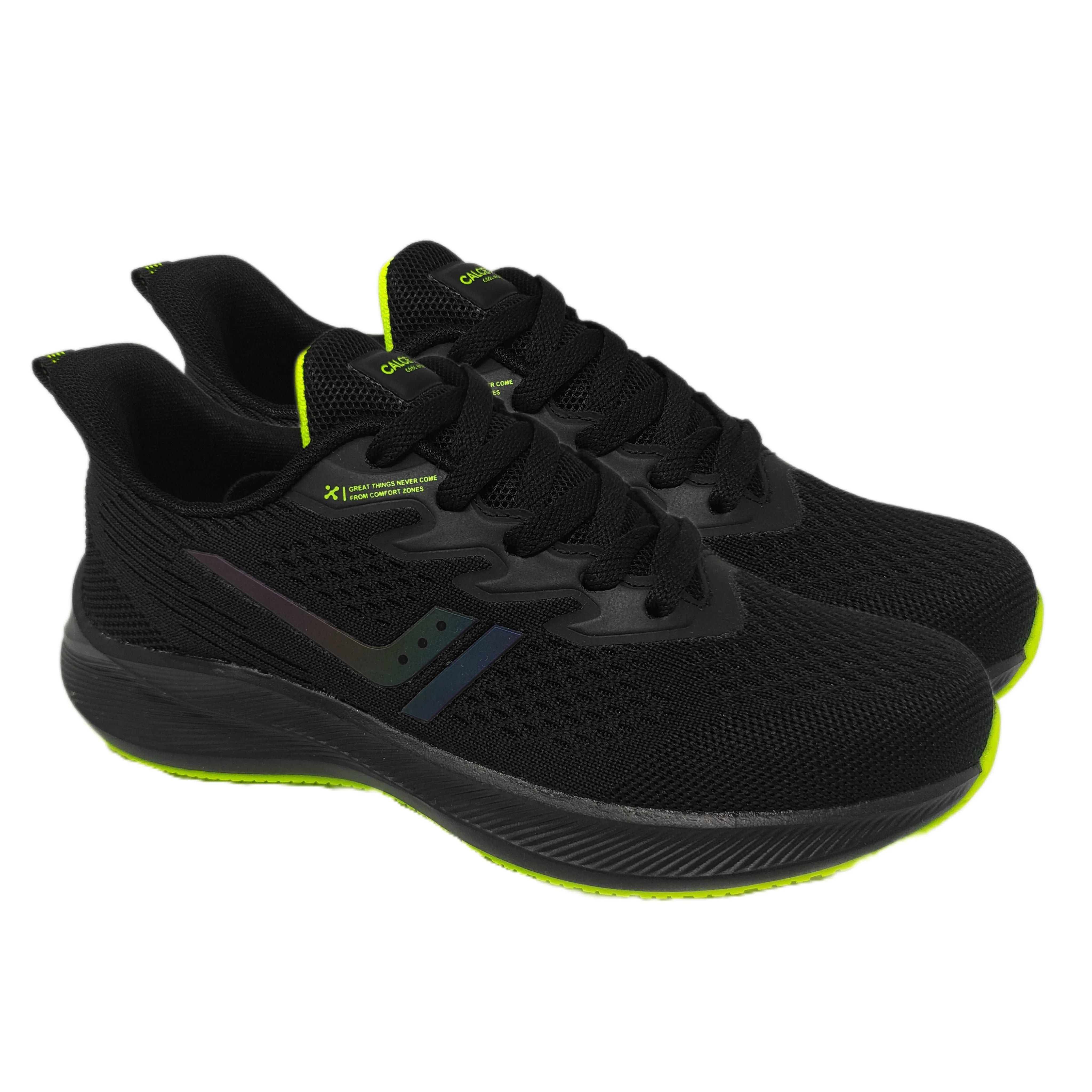 Calcetto Lightweight Casual Men'S Running Sports Shoes CLT-0964 Black Lime