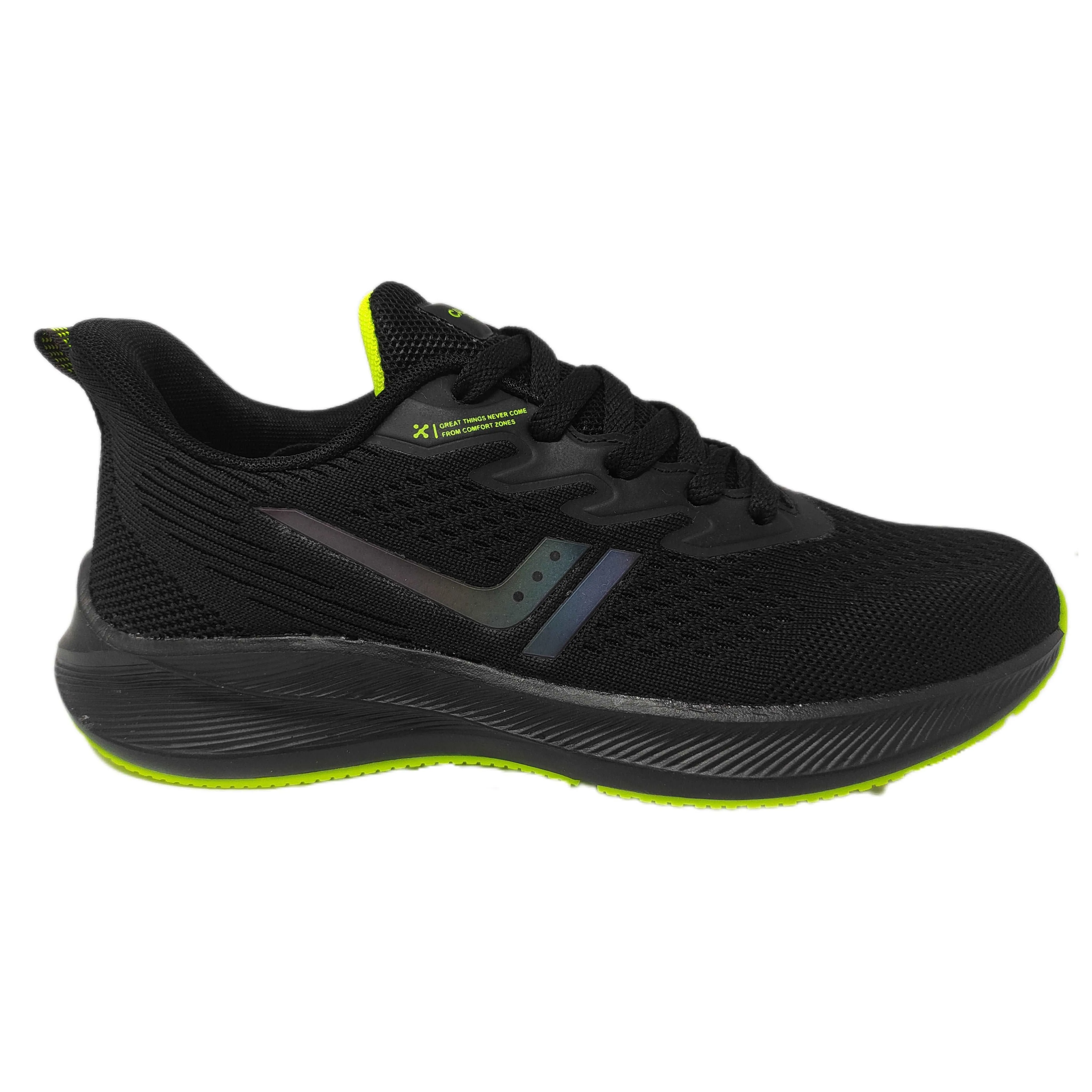 Calcetto Lightweight Casual Men'S Running Sports Shoes CLT-0964 Black Lime
