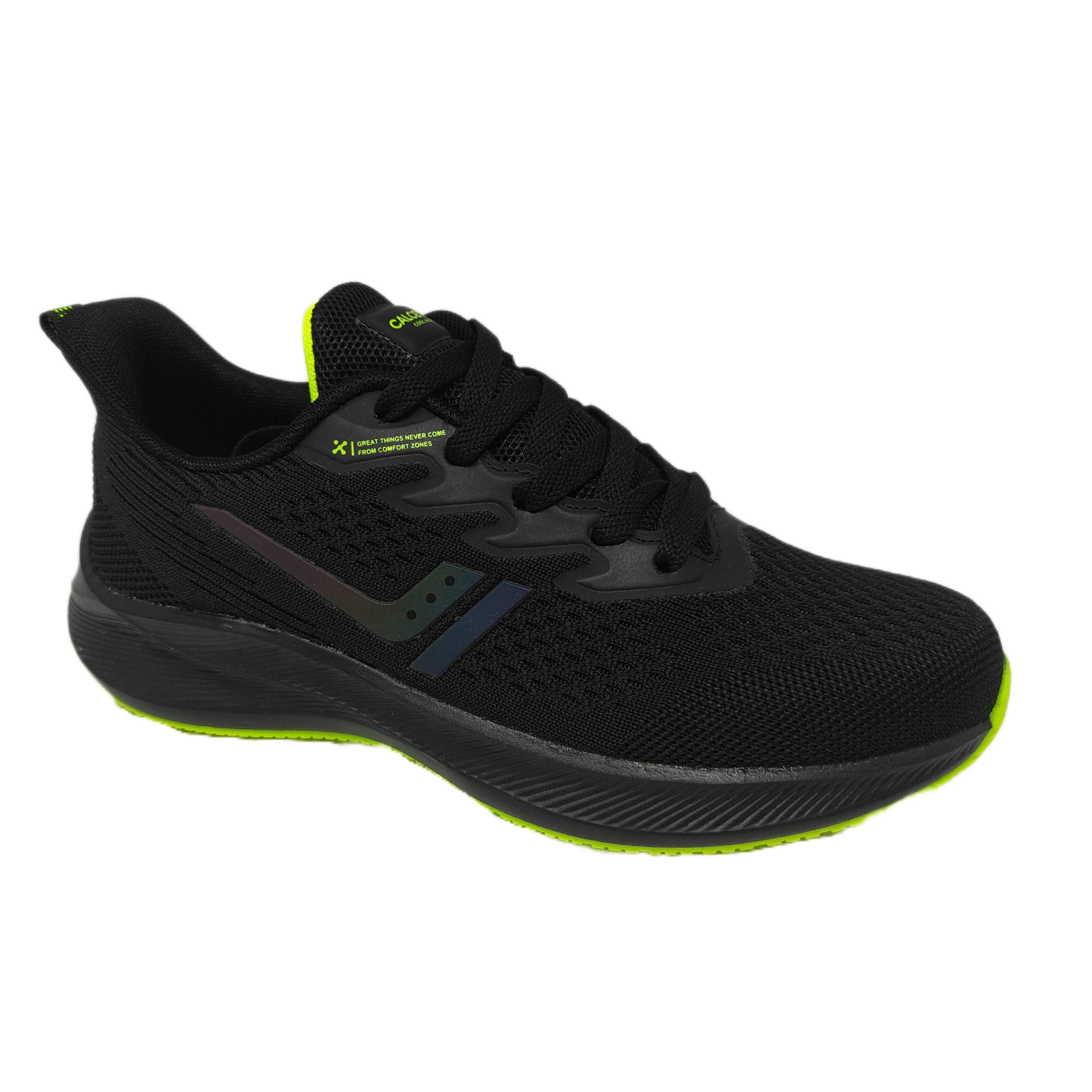 Calcetto Lightweight Casual Men'S Running Sports Shoes CLT-0964 Black Lime