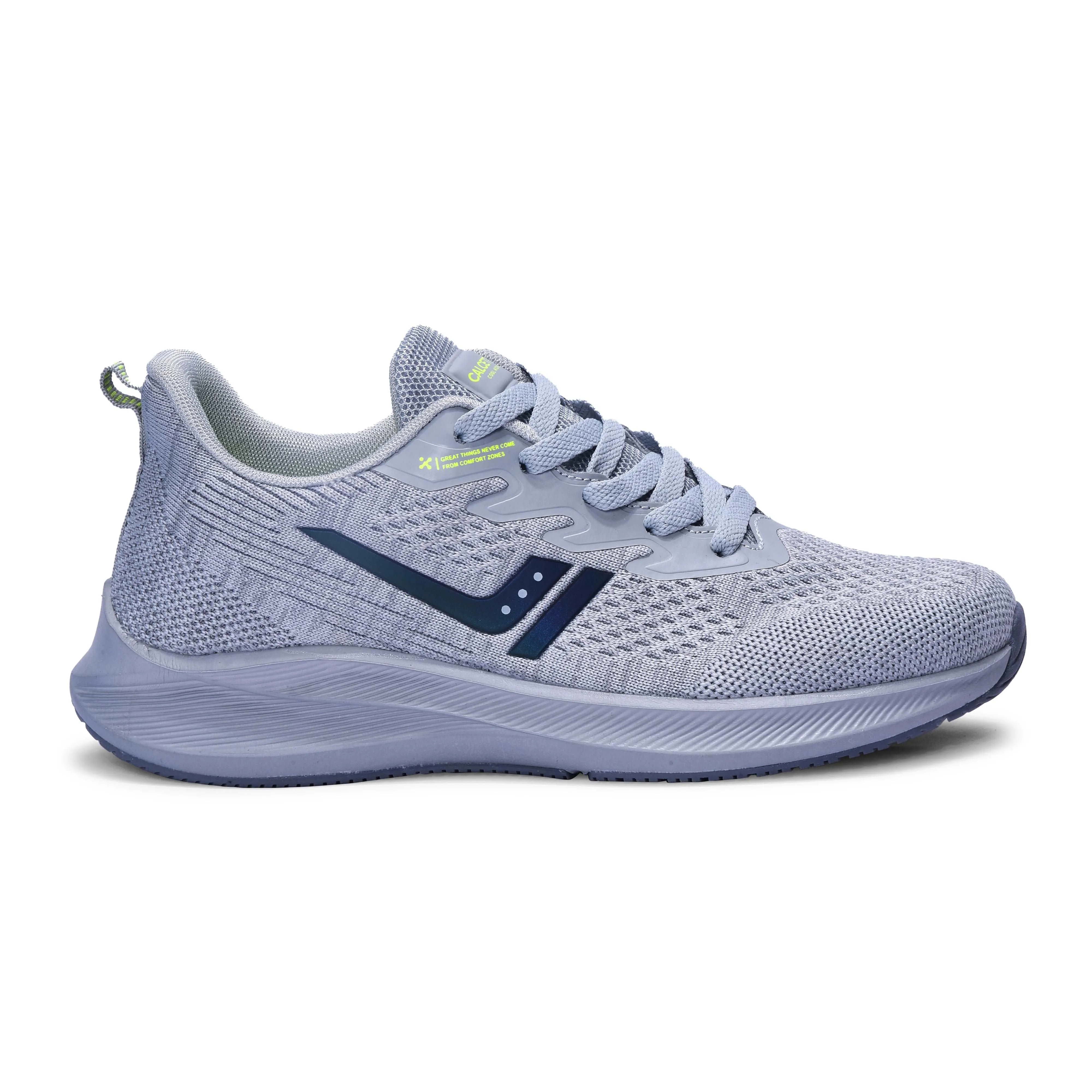 Calcetto Lightweight Casual Men'S Running Sports Shoes CLT-0964 Light Grey Lime