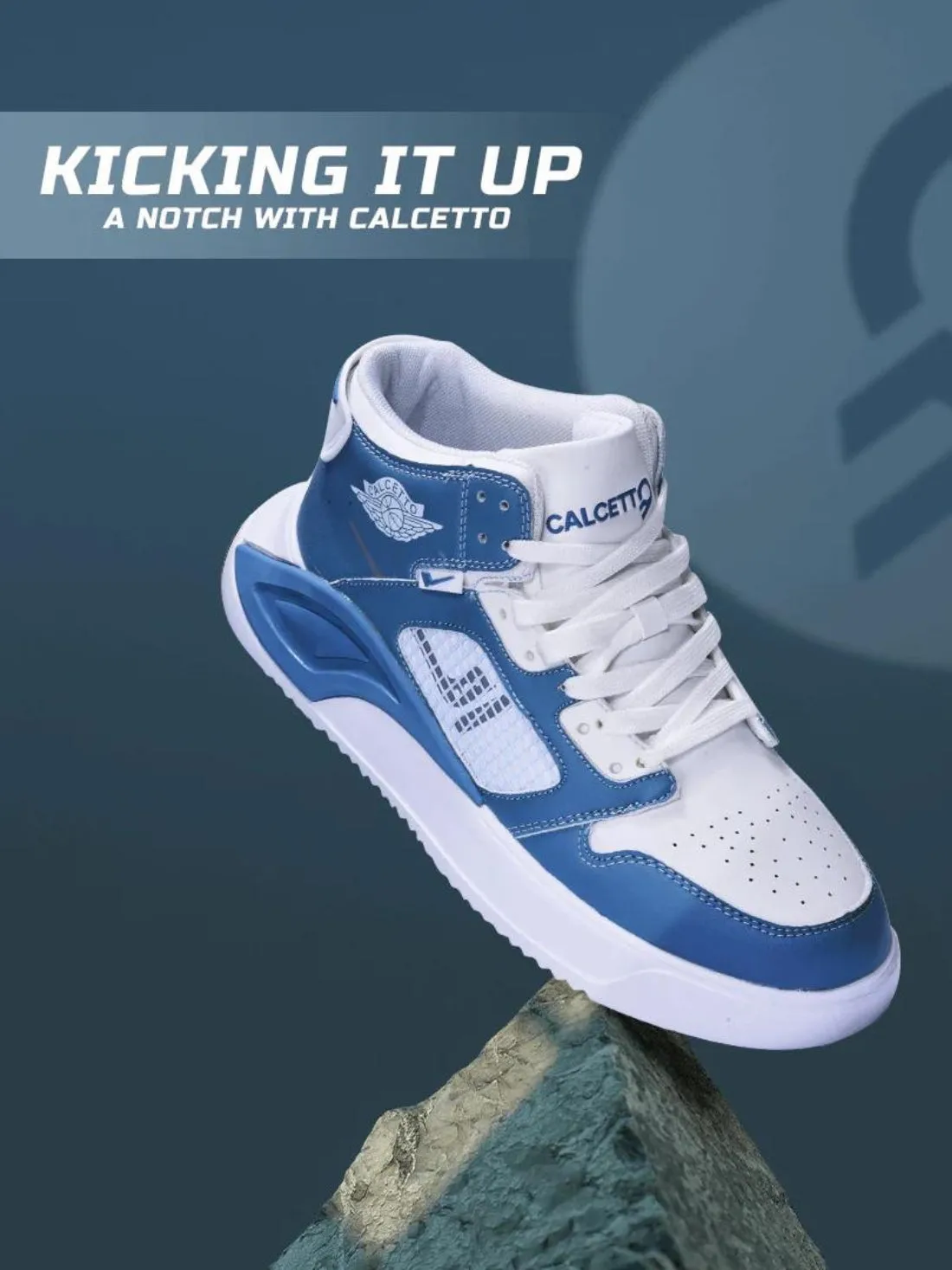 Calcetto Lightweight Casual Men'S Sneakers Shoes CLT-0974 White Sky