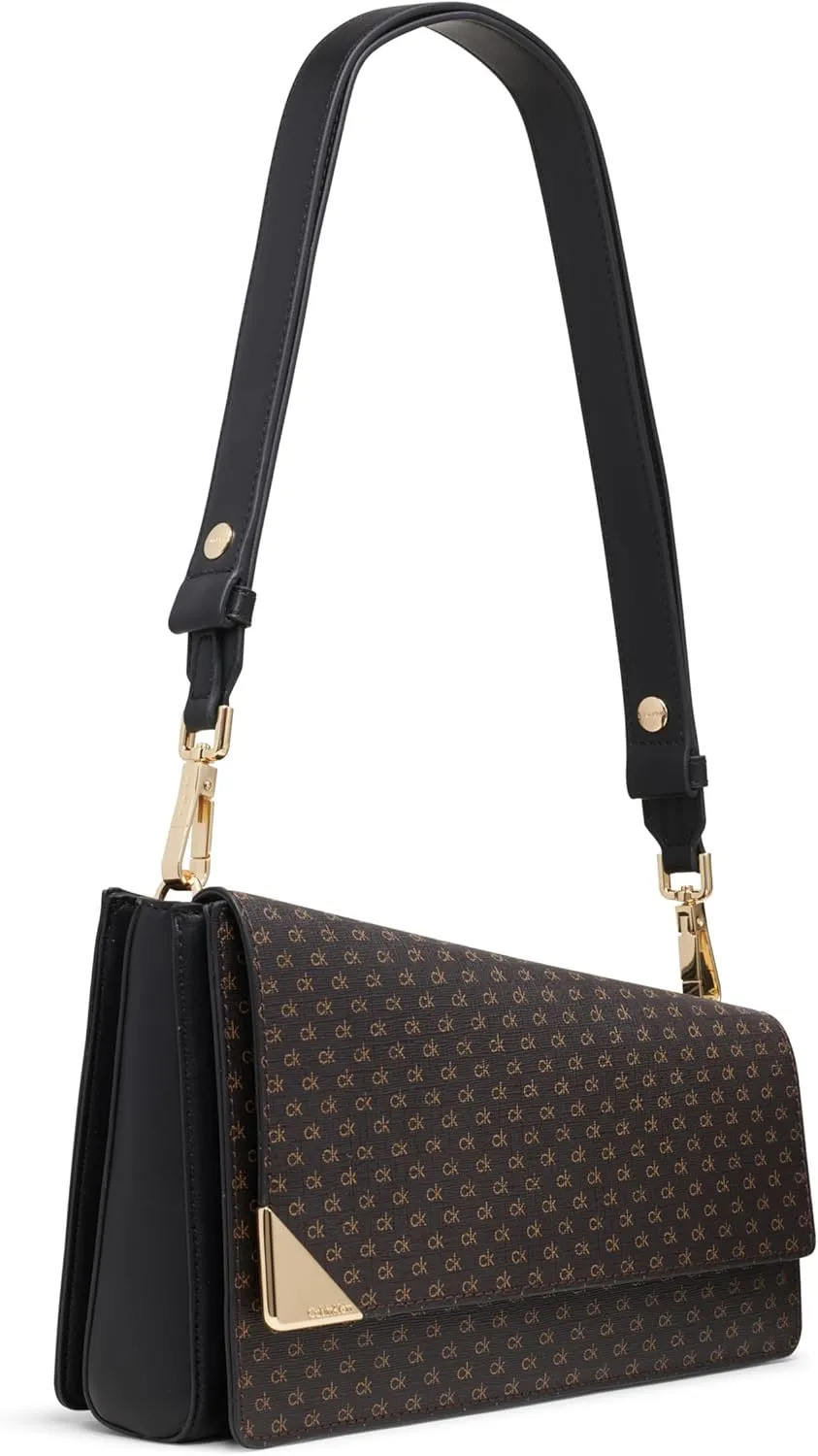 Calvin Klein Basalt Flap Demi Shoulder Bag