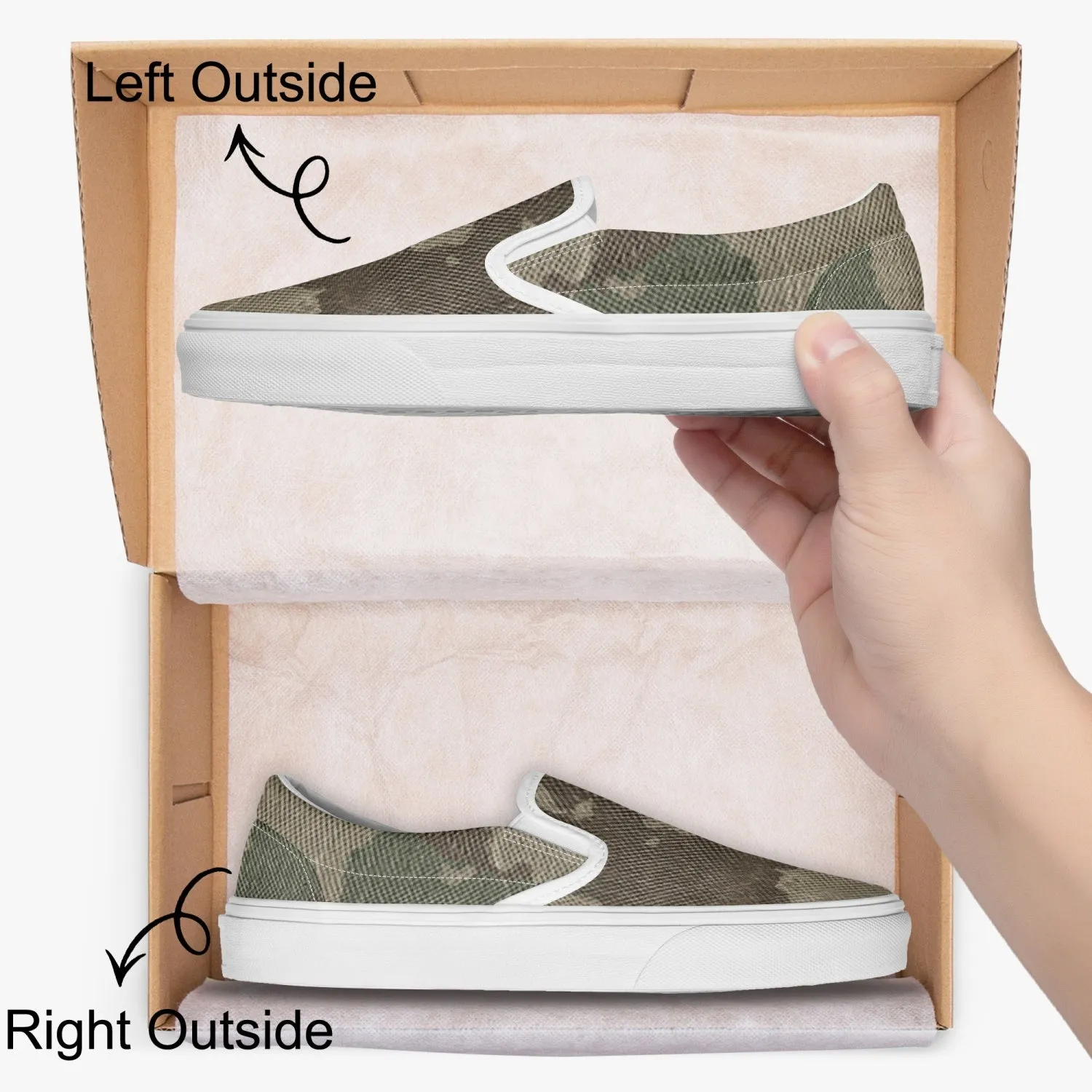 Camo Slip-On Shoes | Dirty Brown Camouflage