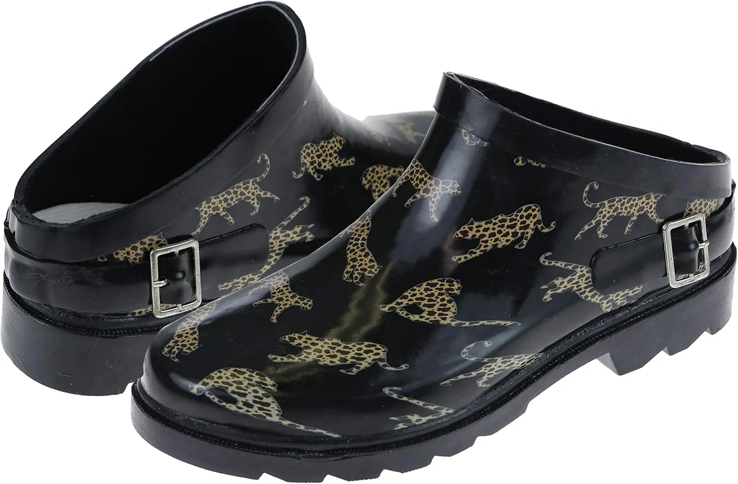 Capelli New York Ladies Modern Printed Slip On Rain Clogs