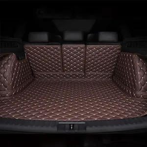 Car Boot Mats for Mitsubishi Eclipse Cross 2018 2019 2020 2021 2022 2023 2024 Leather Full Coverage Car Cargo Storage Tray Protector Mats Boot Liner Mat Trunk Protector Mat Accessories