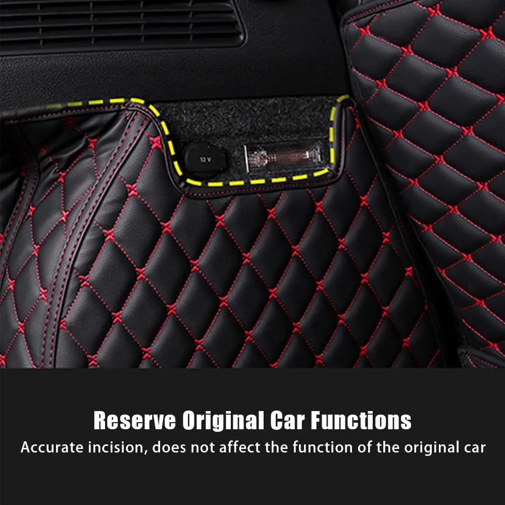 Car Boot Mats for Mitsubishi Eclipse Cross 2018 2019 2020 2021 2022 2023 2024 Leather Full Coverage Car Cargo Storage Tray Protector Mats Boot Liner Mat Trunk Protector Mat Accessories
