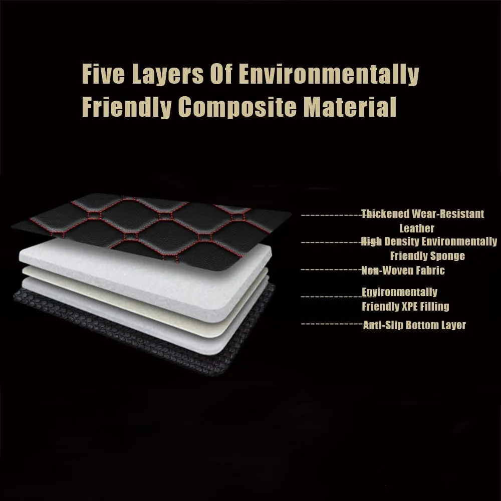 Car Boot Mats for Mitsubishi Eclipse Cross 2018 2019 2020 2021 2022 2023 2024 Leather Full Coverage Car Cargo Storage Tray Protector Mats Boot Liner Mat Trunk Protector Mat Accessories