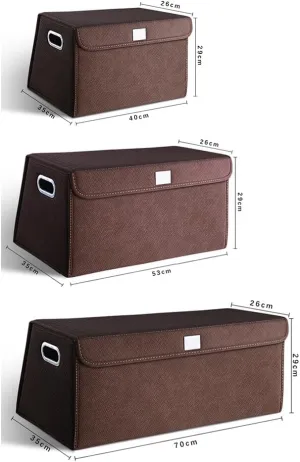 Car Boot Organiser,Car Trunk Organizer, Foldable Car Boot Tidy Storage Box Waterproof PU Car Boot Storage Organiser for Jaguar XJ XFL XEL E-PAC F-PACE,B Red-S