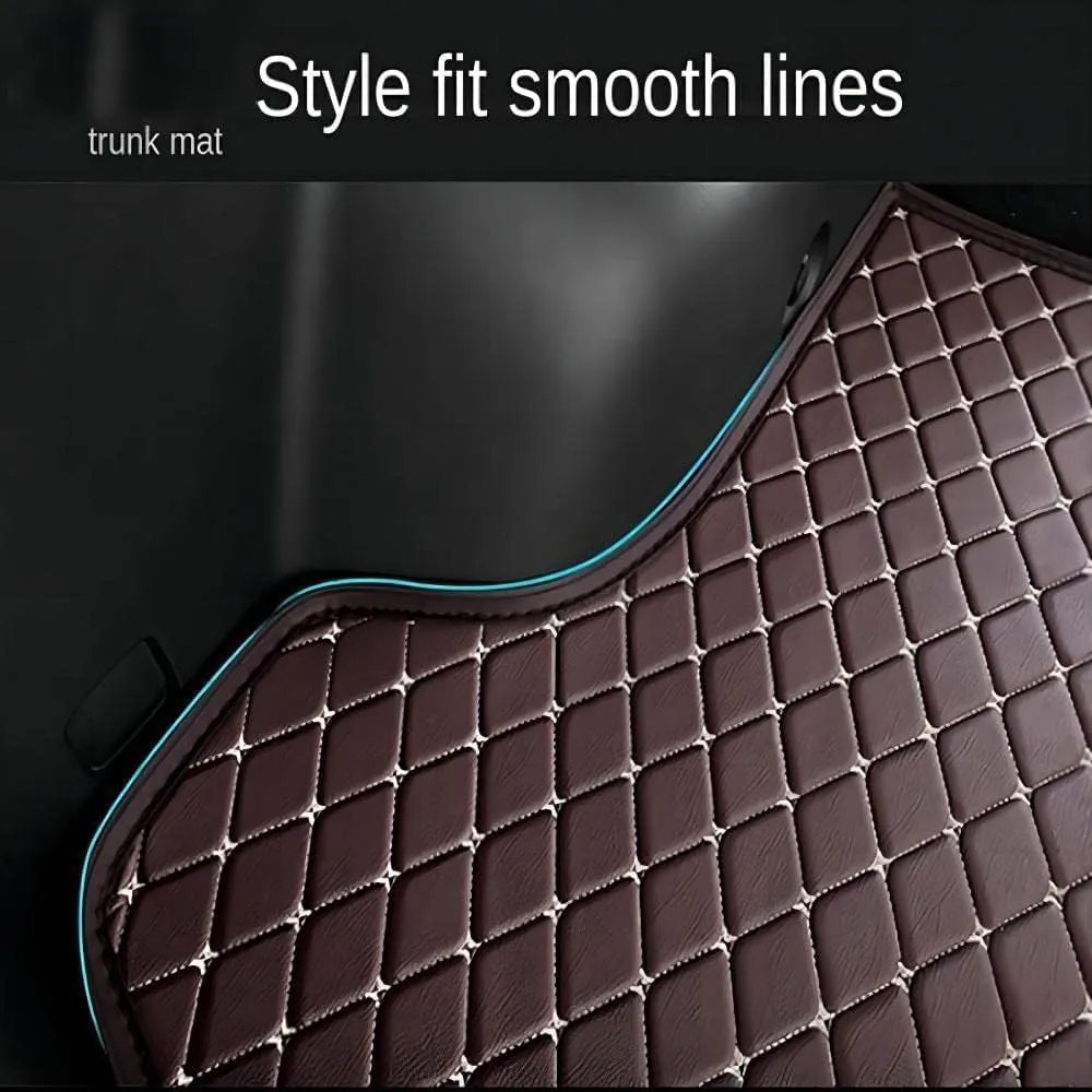 Car Leather Boot Mats for Mitsubishi Mirage 2012-2022, Waterproof Anti Scratch Anti Slip Trunk Pad Cargo Protector Liners Auto Accessories,D