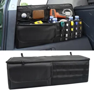 Car Trunk Organizer Compatible with Toyota FJ Cruiser 2007-2021, Multifunctional Car Storage Organizer Bag for FJ Cruiser Accessories, Large Capacity Rear Storage Bag with 3 Mountable Velcro