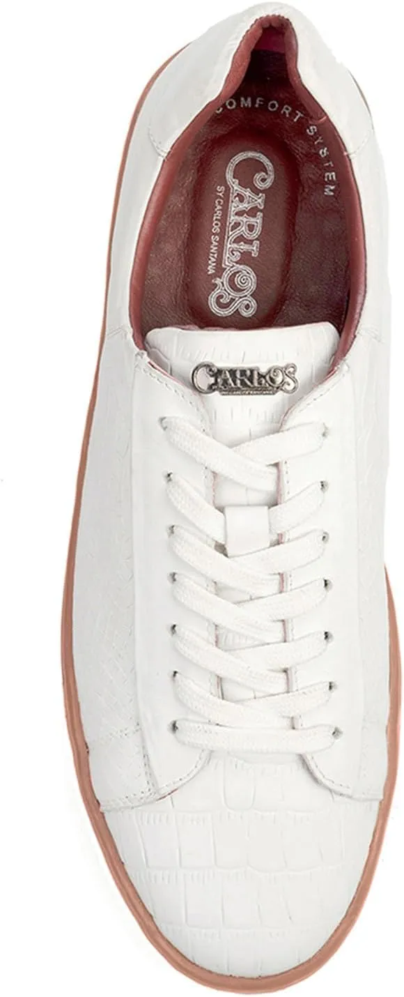 Carlos Santana Leather Walker Reptile Sneaker for Men | 100% Leather | Durable Rubber Outsole & Removable Leather Cushioned Footbed