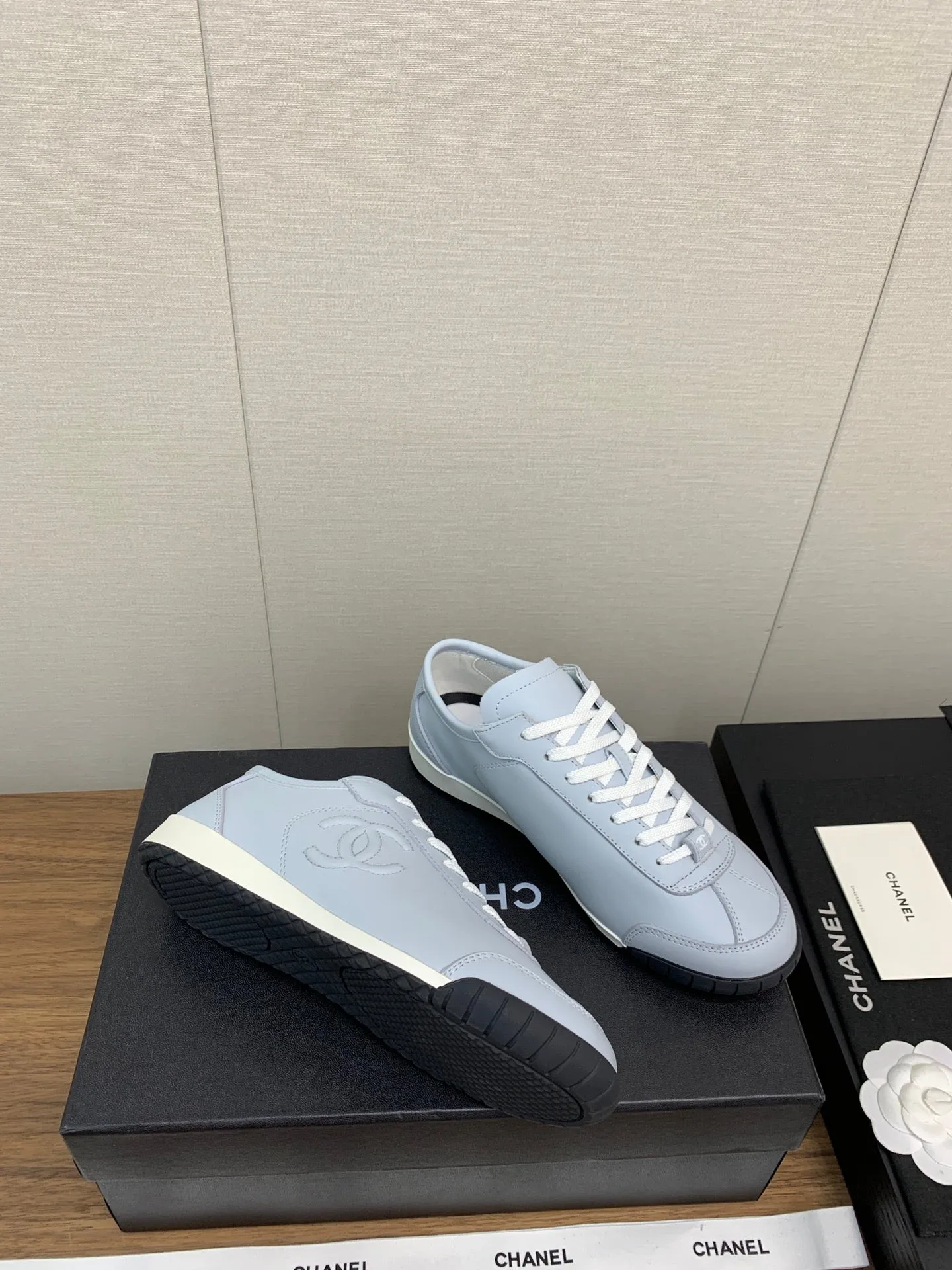 CC Sneaker 15mm Light Blue Lambskin
