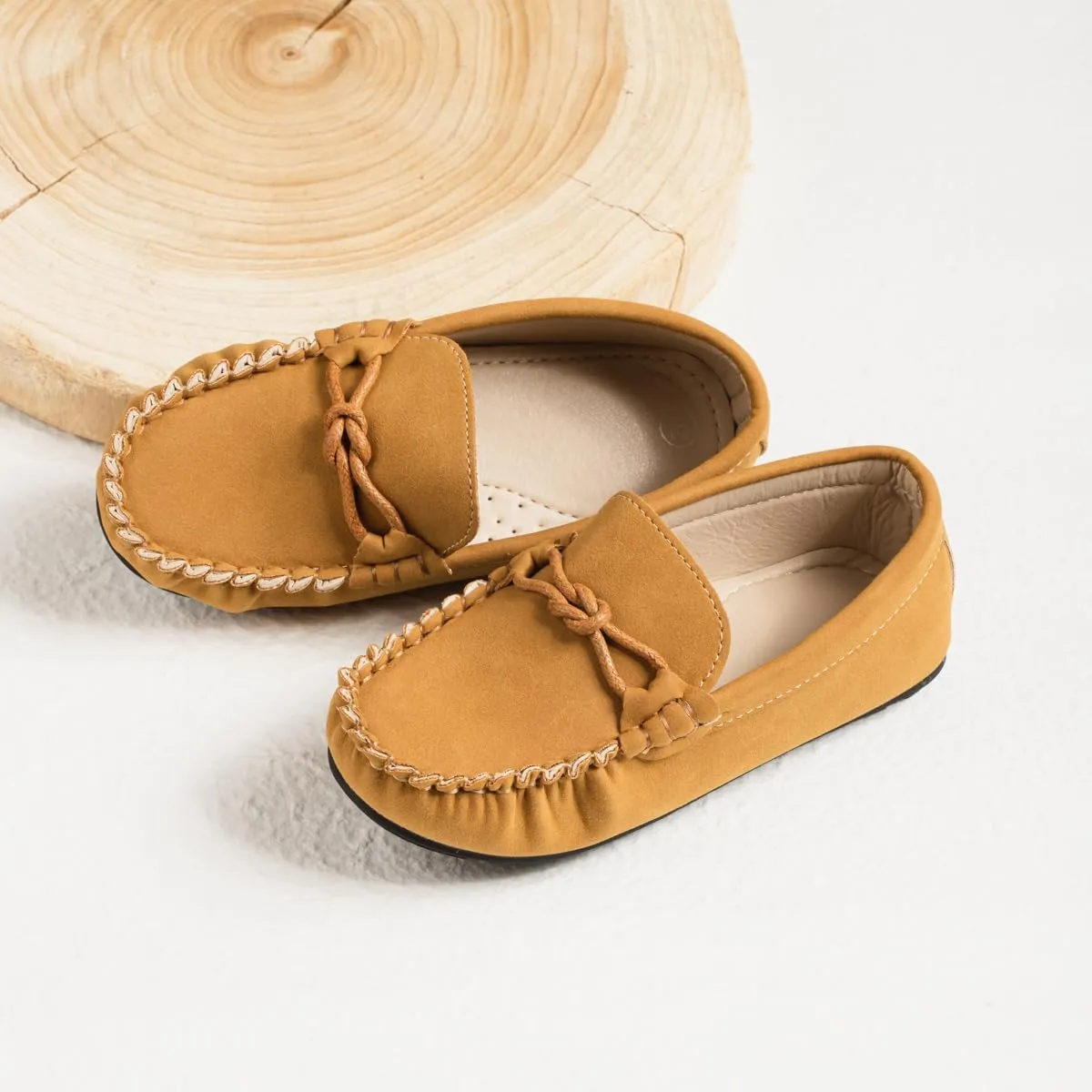 CENCIRILY Toddler Boys Girls Loafers Soft Slip On Little Kid Oxford Dress Flats Casual Boat Shoes School Uniform Moccasin Walking Shoes