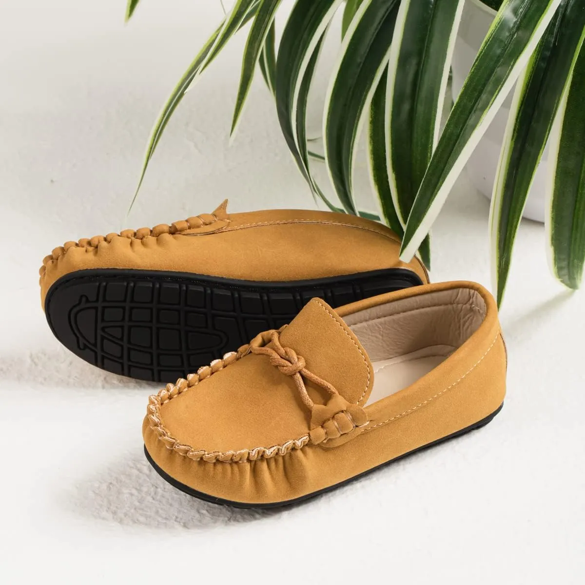 CENCIRILY Toddler Boys Girls Loafers Soft Slip On Little Kid Oxford Dress Flats Casual Boat Shoes School Uniform Moccasin Walking Shoes