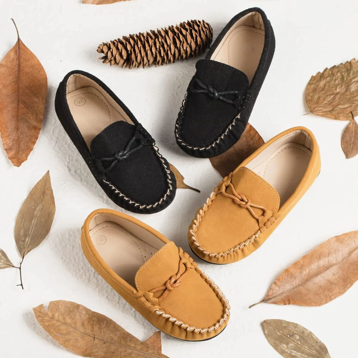 CENCIRILY Toddler Boys Girls Loafers Soft Slip On Little Kid Oxford Dress Flats Casual Boat Shoes School Uniform Moccasin Walking Shoes