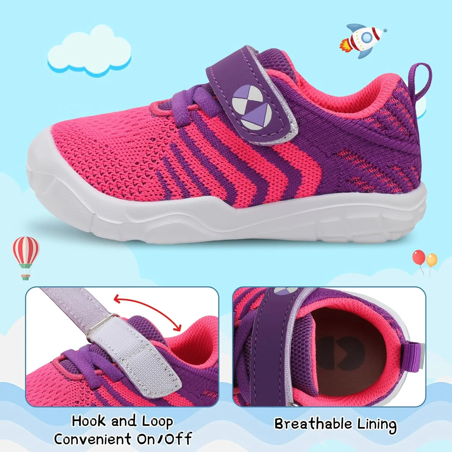 Centipede Demon Toddler Shoes Boys Girls Breathable Sneakers Kids Barefoot Shoes Lightweight Walking Running Shoe Outdoor Athletic Tennis Shoe