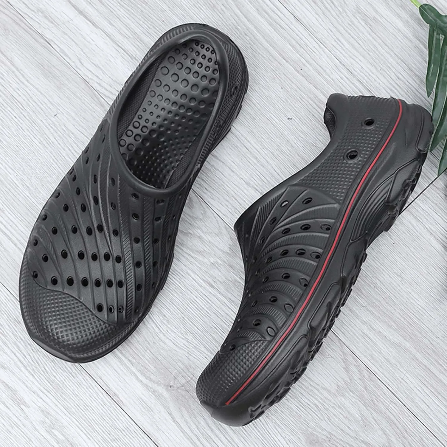 CERYTHRINA Mens Garden Clogs Shoes Outdoor Breathable Slip on Soft Rubber Sandals Beach EVA Water Shoes