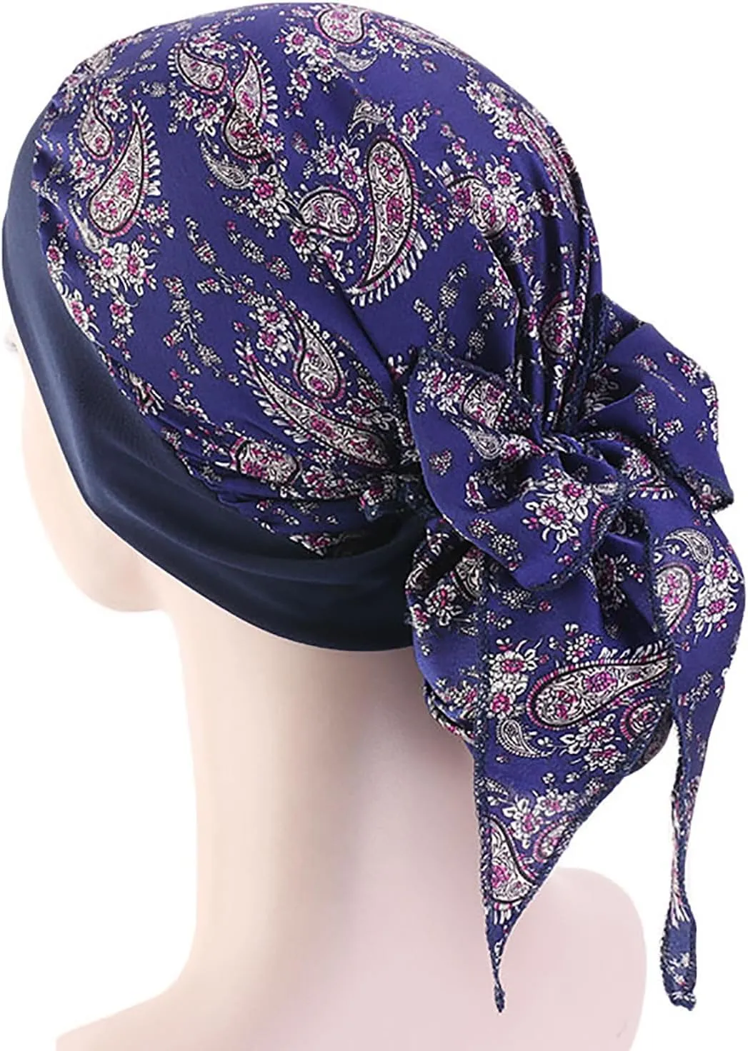 Chemo Headwear for Women 4 Pieces Pre Tied Head Scarf Beanie Skull Cover Cap