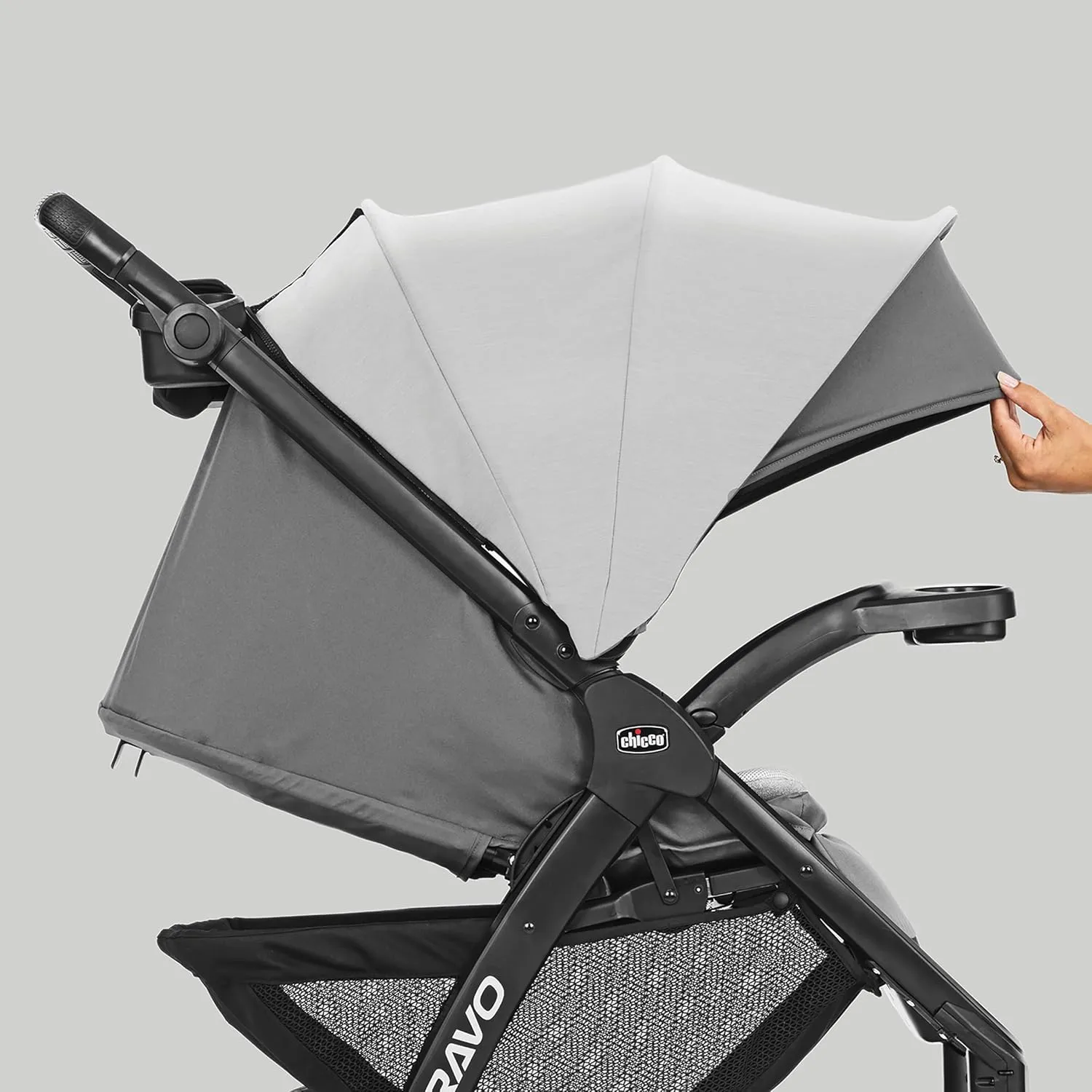 Chicco Bravo LE Trio Travel System, Bravo LE Quick-Fold Stroller with KeyFit 30 Zip Infant Car Seat, Car Seat and Stroller Combo | Harbor/Navy