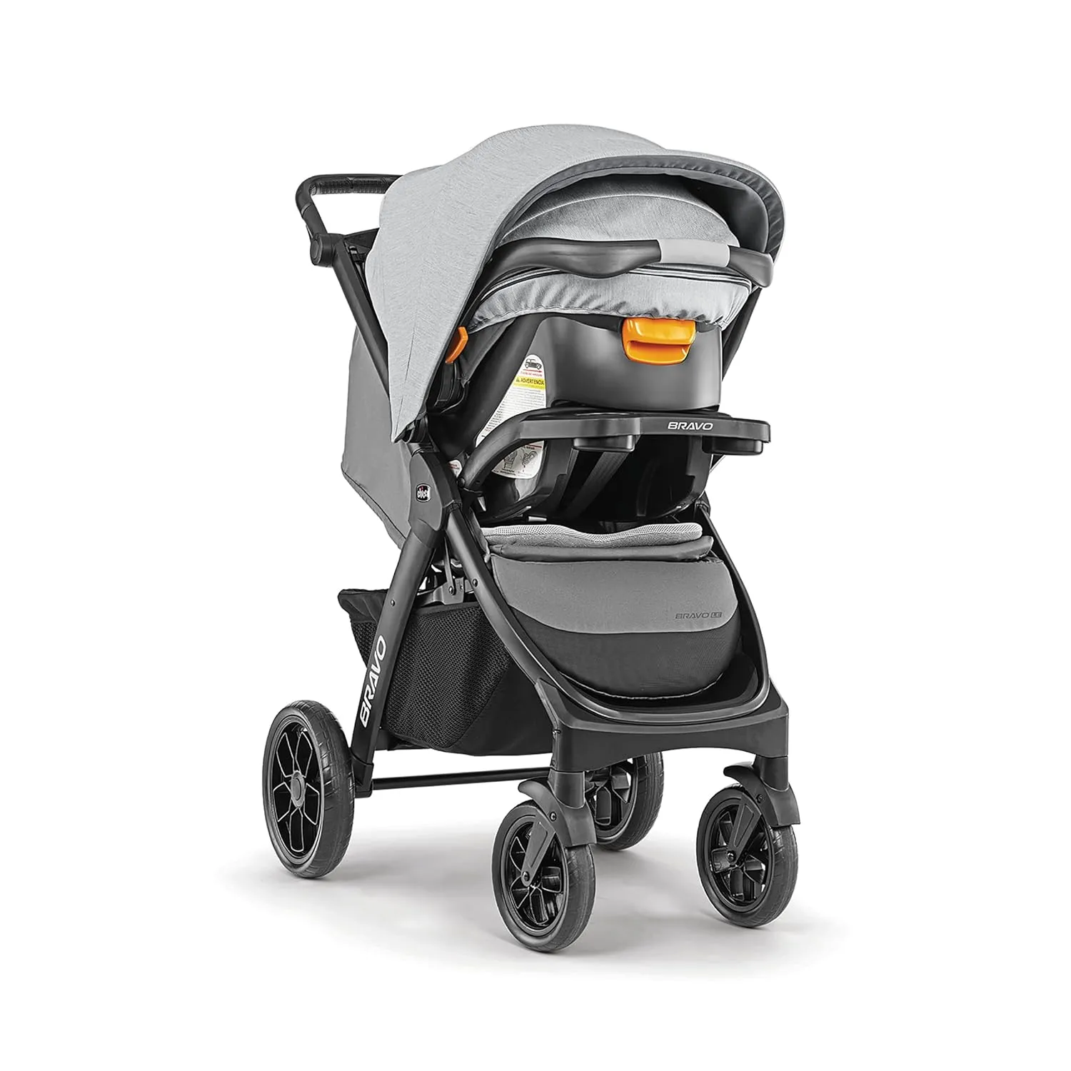 Chicco Bravo LE Trio Travel System, Bravo LE Quick-Fold Stroller with KeyFit 30 Zip Infant Car Seat, Car Seat and Stroller Combo | Harbor/Navy