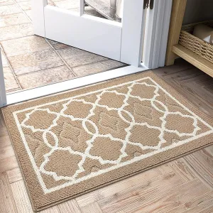 CHICHIC Khaki Indoors Doormat 31.5'' x 20'' Welcome Mat for Home Entrance Entry Way Entry Rugs Floor Mat Machines Washable Non Slip Rugs Inside Outdoors