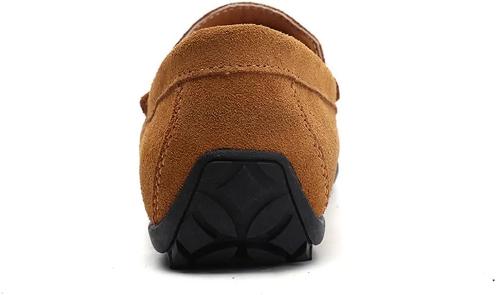 ChicWind Men's Suede Leather Penny Loafers Driving Moccasins Slip On Flats Boat Shoes