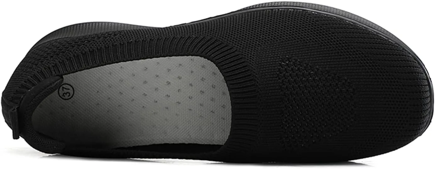 ChicWind Women's Mesh Walking Loafer Shoes Slip on Sock Sneakers Easy Nurse Flat Work Shoes